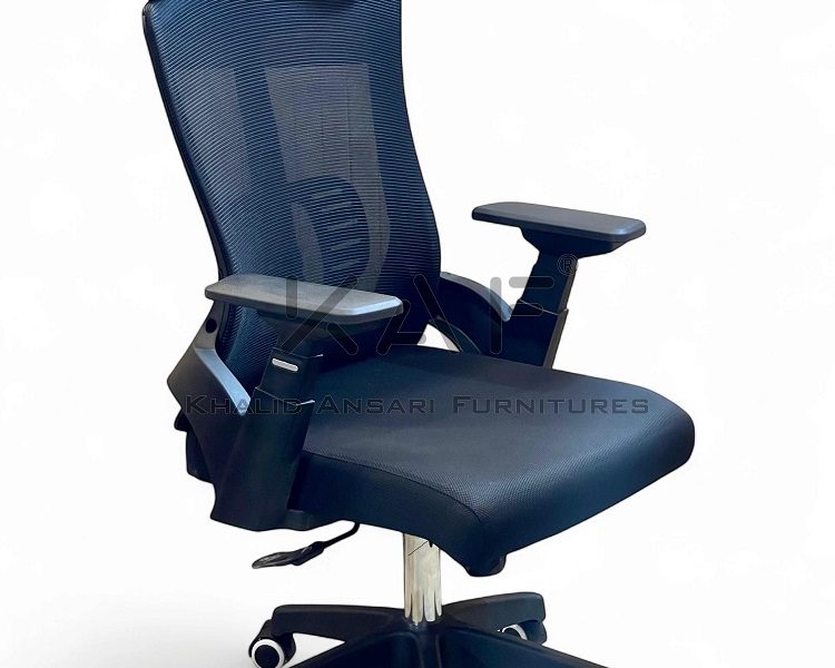 Mesh Back Office Chair with 1D Adjustable Arms & Lumbar Support