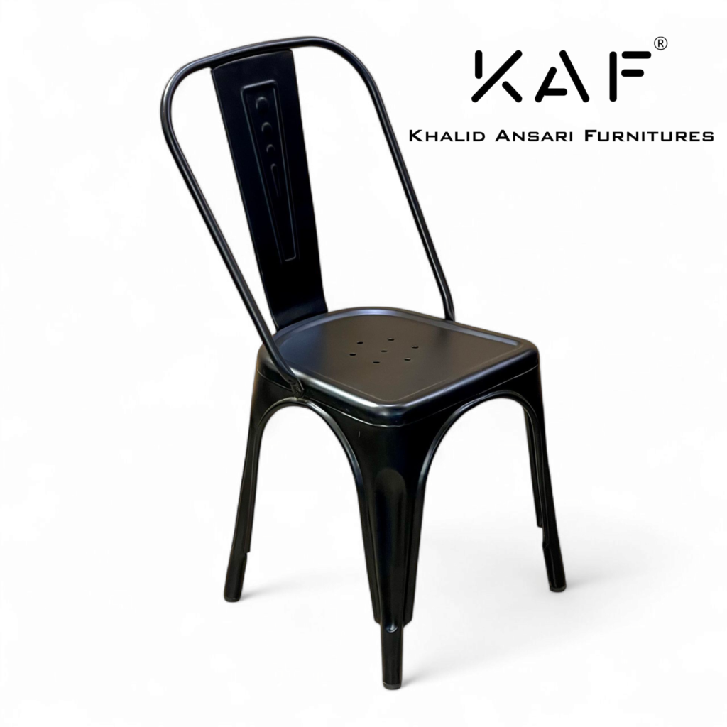 Steel Iron Café Chair Black – Khalid Ansari Furnitures Lahore
