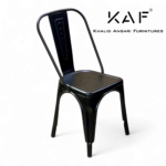 Steel Iron Café Chair Black – Khalid Ansari Furnitures Lahore