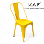 Steel Iron Café Chair Yellow – Khalid Ansari Furnitures Lahore